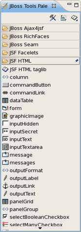 JBoss Tools Palette