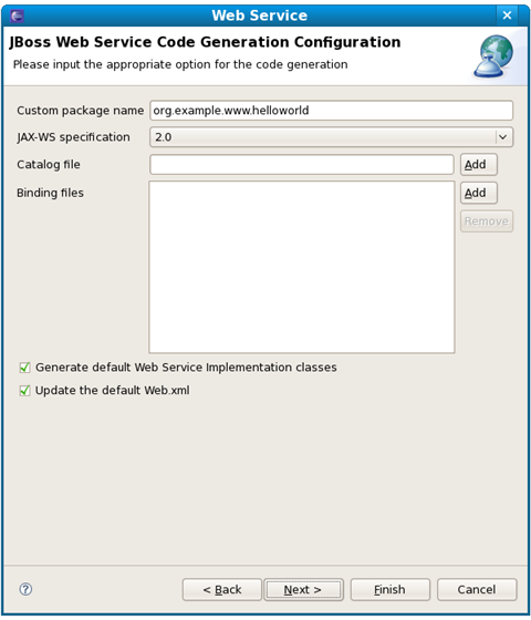 New Web Service Wizard