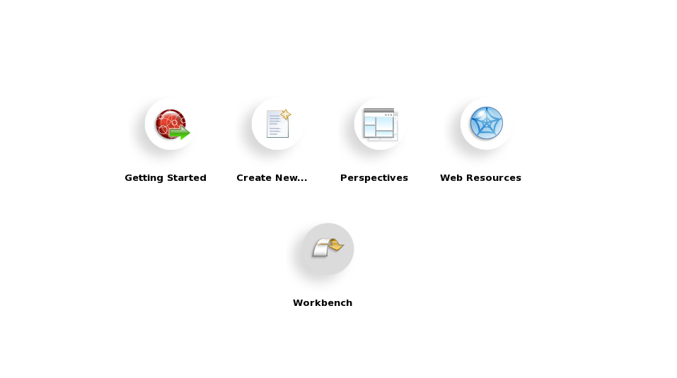 Eclipse welcome screen