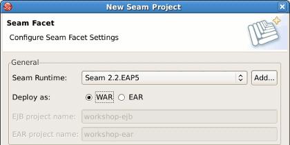 Seam Facet Setting