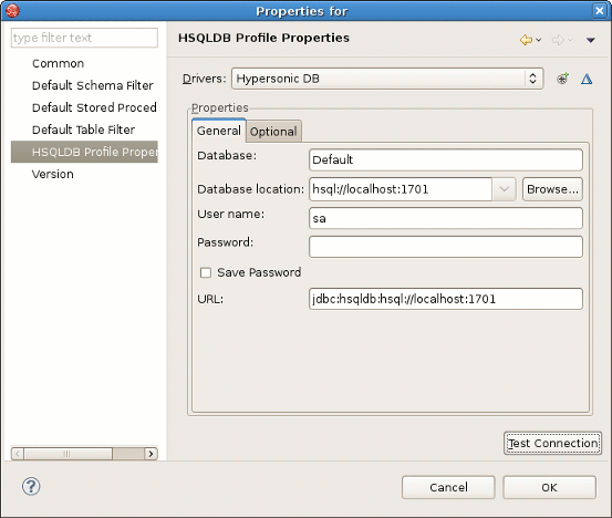 JDBC Connection Properties