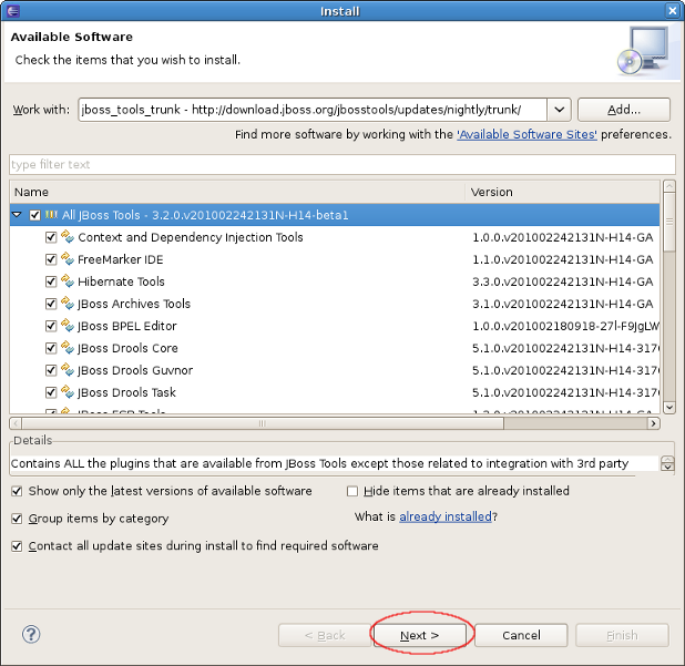Jboss Tools installation