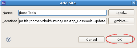 Installation from a zip file