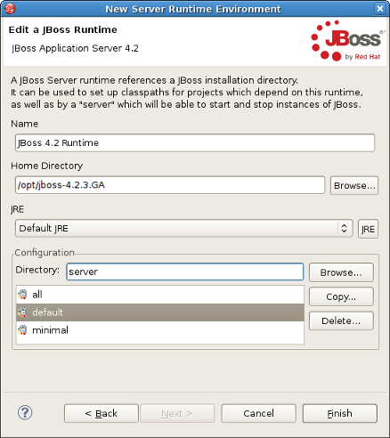 Defining JBoss Runtime