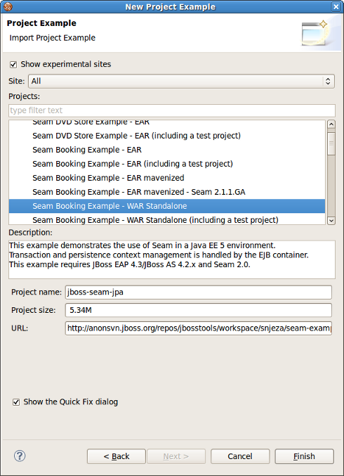 Selecting a Project Example