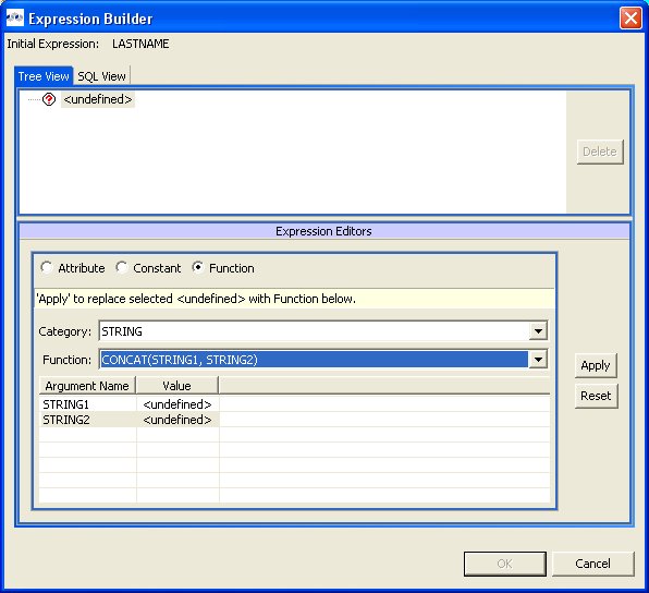 Function Panel Selected