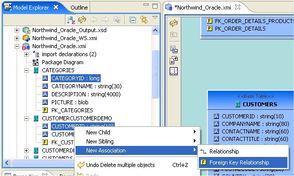 New Association Action In Model Explorer
