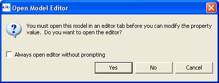 Open Model Editor Dialog
