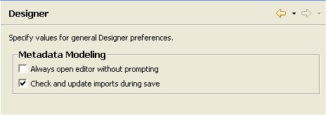 General Teiid Designer Preferences Panel