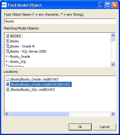 Find Model Object Dialog