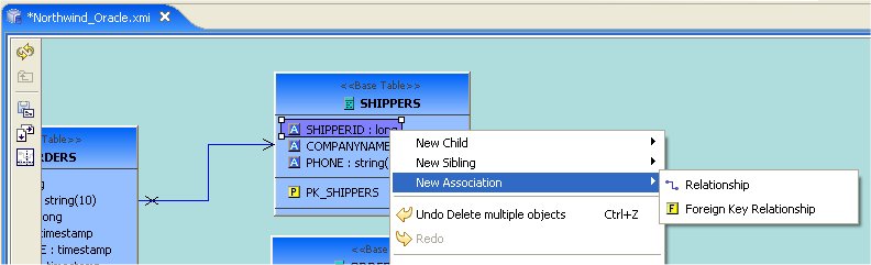 New Association Action In Model Explorer
