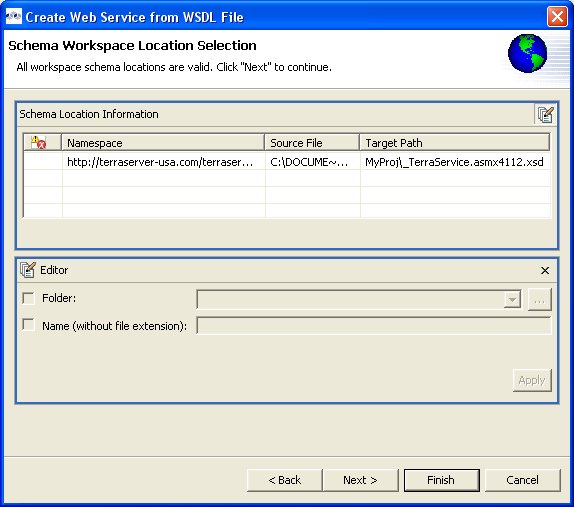 Namespace Resolution Dialog