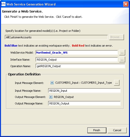 Generate A Web Service Dialog