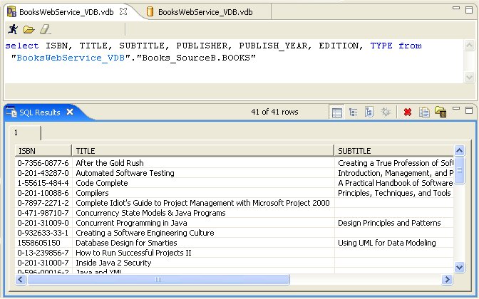 SQL Results View