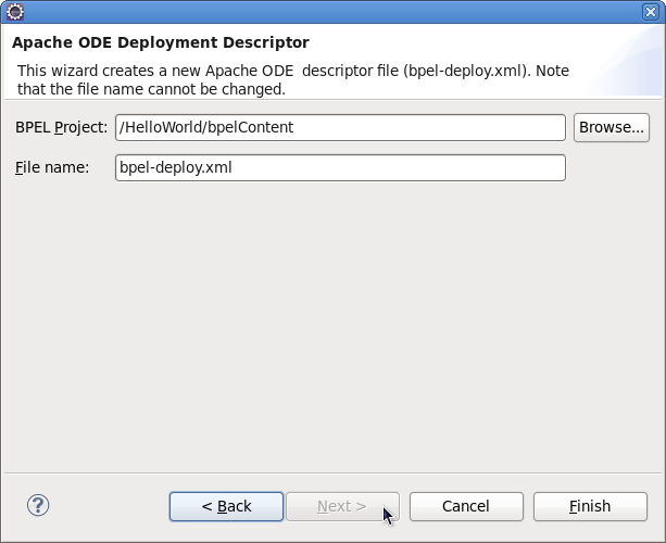 New BPEL Deploy file Wizard