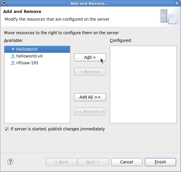 Add resource to the server