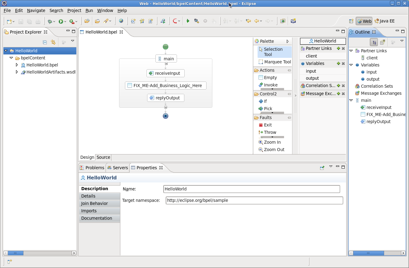 A simple BPEL Process File