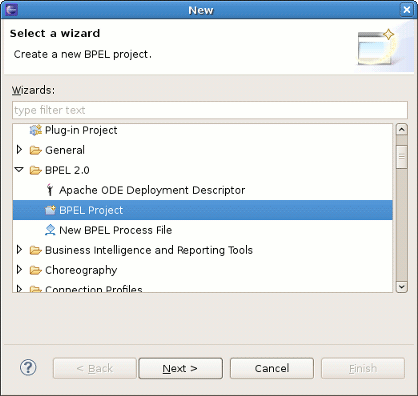 New BPEL Project Wizard