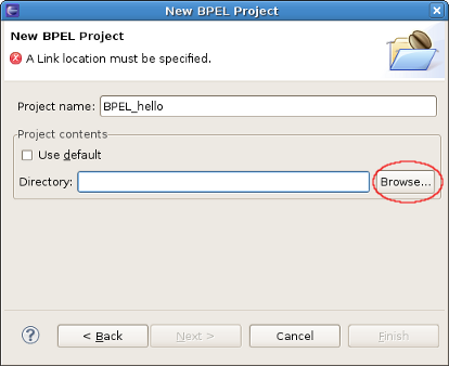 New BPEL Project Wizard