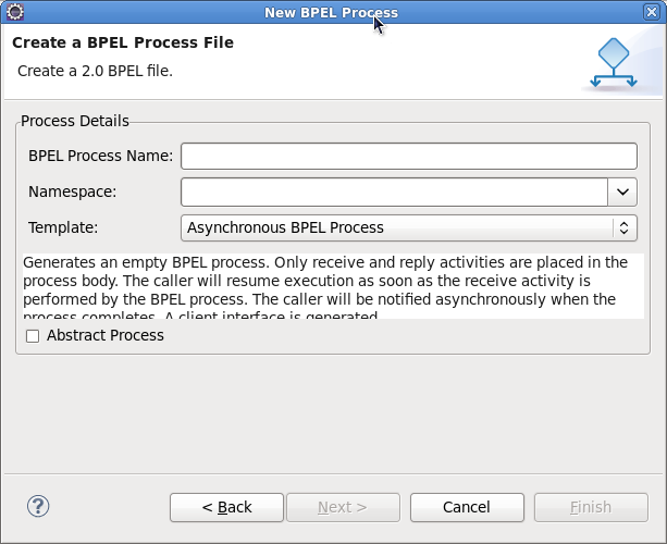 New BPEL Process file Wizard