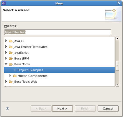 Select a wizard - Project Examples