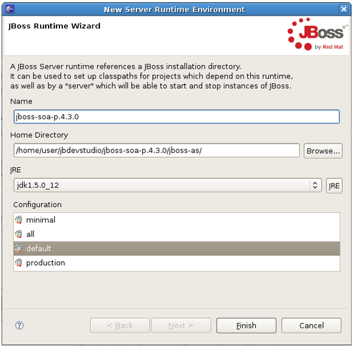 New Server Runtime Environment Details