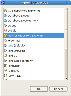 Enabling the Guvnor Repository Perspective