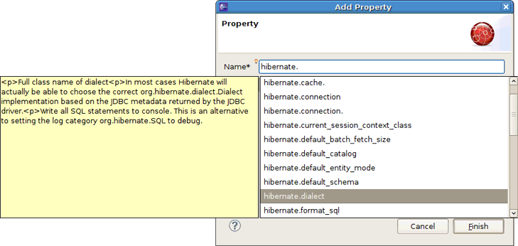 Content Assist for Properties Names