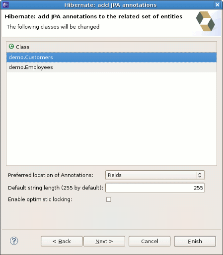 Starting Hibernate:add JPA annotations dialog