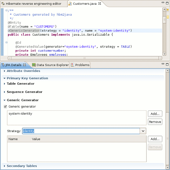 @GenericGenerator support in Dali