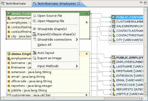 Context Menu in Mapping Item
