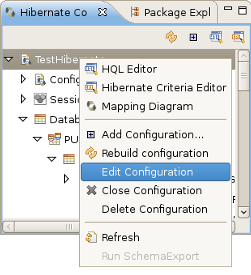 Opening Edit Configuration Wizard