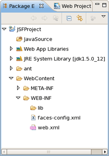A New Project in the Package Explorer