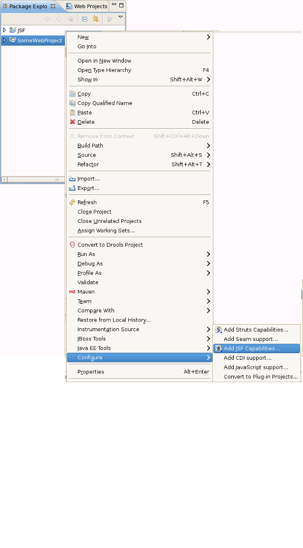 Adding JSF Capabilities