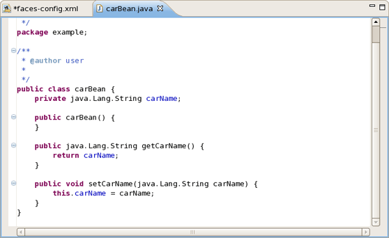 Generated Java Source Code for Property