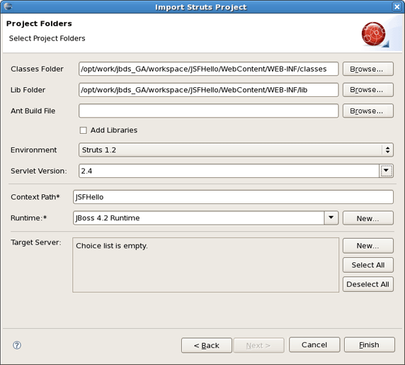 Registering the Project at Server