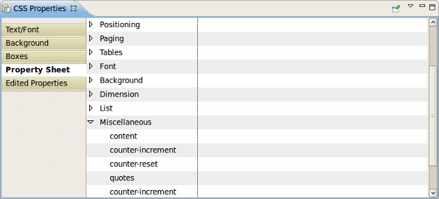 Property Sheet tab