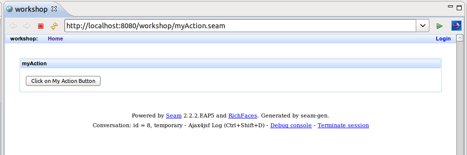 One Button on a Page