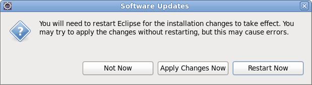 Restart Eclipse