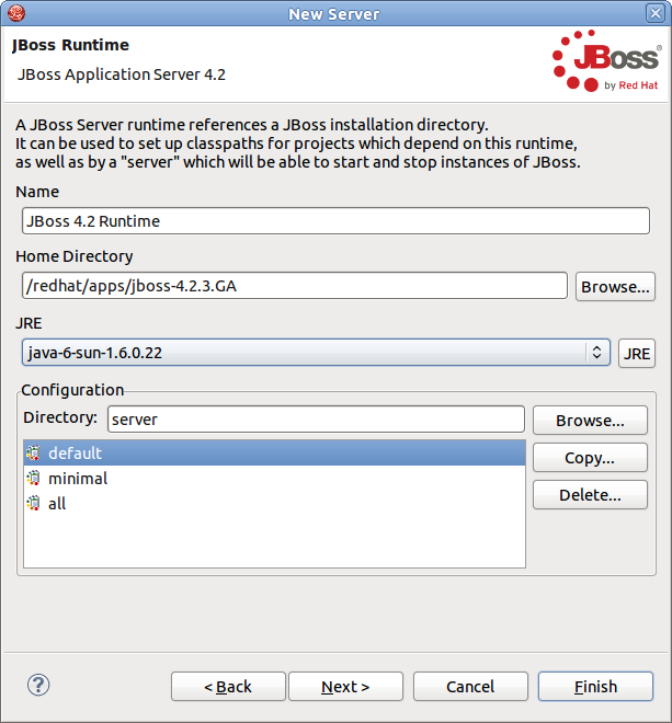 Defining JBoss Runtime