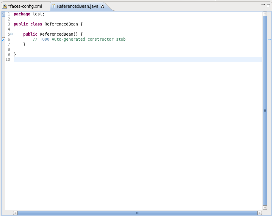 Referenced Bean Class Editing