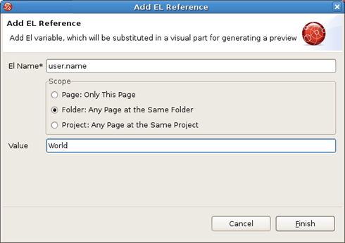 Setting the Value for the EL Expression