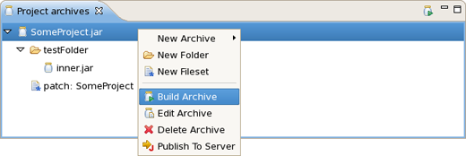 Context Menu on the Item