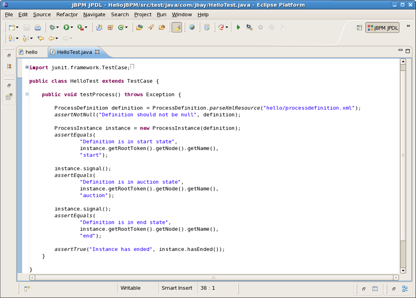A First Test Scenario