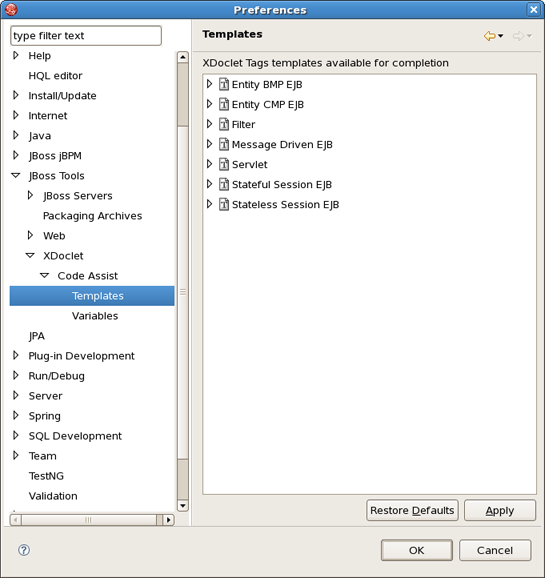 XDoclet Templates