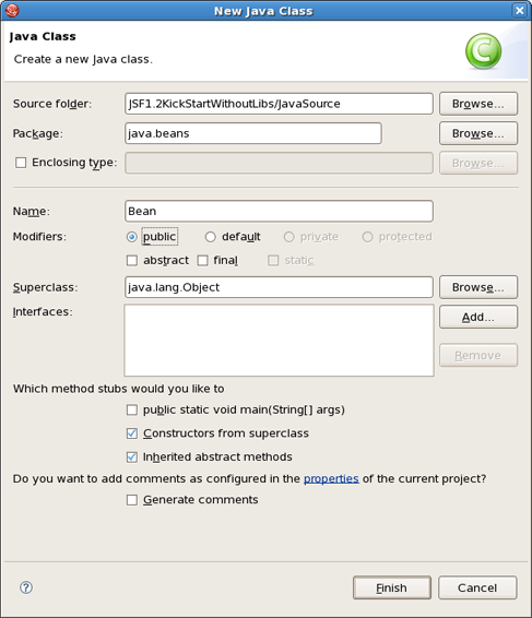 New Java Class