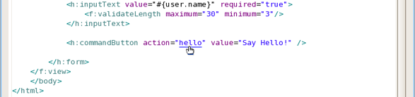 OpenOn With JSF Tag