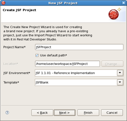 Choosing JSF Environment