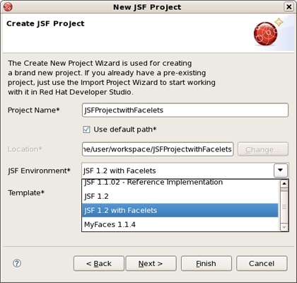 Choosing Facelets Environment