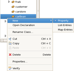 Generation of Source Code for Properties